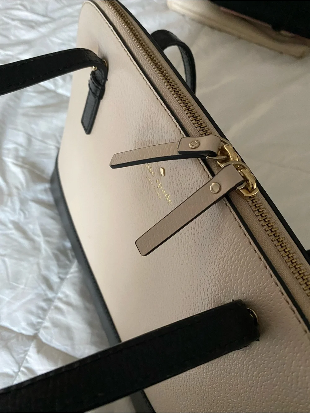 Kate spade two-tone pebble leather tote